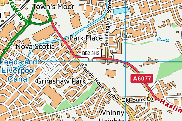 BB2 3HS map - OS VectorMap District (Ordnance Survey)