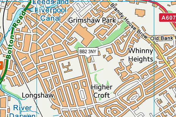 BB2 3NY map - OS VectorMap District (Ordnance Survey)