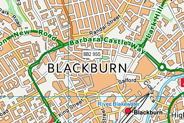 BB2 9SS map - OS VectorMap District (Ordnance Survey) BB2 9SS map - OS VectorMap District (Ordnance Survey)