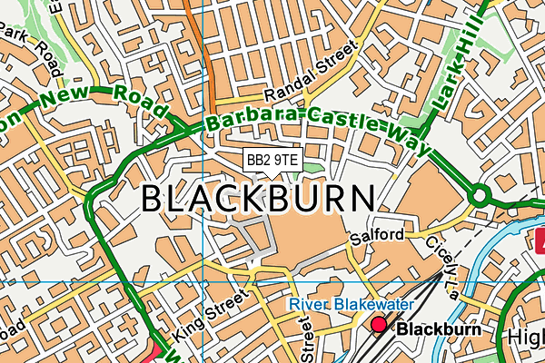 BB2 9TE map - OS VectorMap District (Ordnance Survey) BB2 9TE map - OS VectorMap District (Ordnance Survey)
