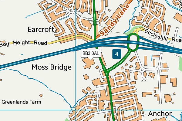 BB3 0AL map - OS VectorMap District (Ordnance Survey) BB3 0AL map - OS VectorMap District (Ordnance Survey)