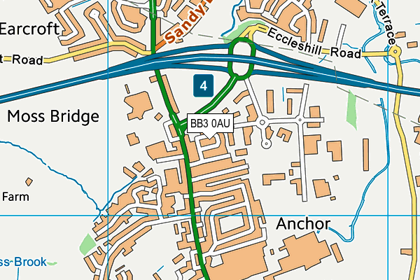 BB3 0AU map - OS VectorMap District (Ordnance Survey) BB3 0AU map - OS VectorMap District (Ordnance Survey)