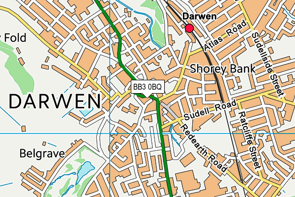 BB3 0BQ map - OS VectorMap District (Ordnance Survey) BB3 0BQ map - OS VectorMap District (Ordnance Survey)