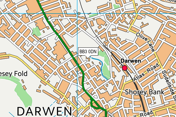 BB3 0DN map - OS VectorMap District (Ordnance Survey) BB3 0DN map - OS VectorMap District (Ordnance Survey)