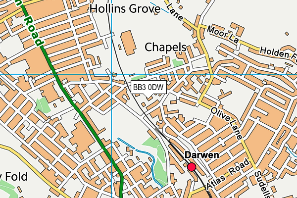 BB3 0DW map - OS VectorMap District (Ordnance Survey) BB3 0DW map - OS VectorMap District (Ordnance Survey)