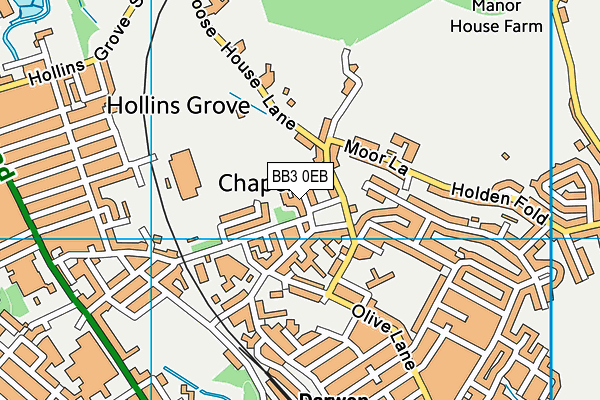 BB3 0EB map - OS VectorMap District (Ordnance Survey) BB3 0EB map - OS VectorMap District (Ordnance Survey)