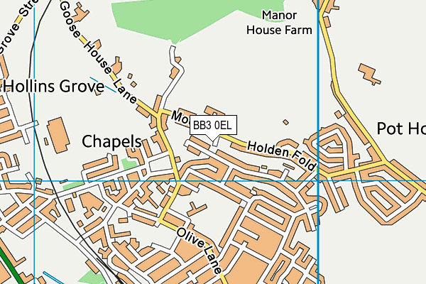 BB3 0EL map - OS VectorMap District (Ordnance Survey) BB3 0EL map - OS VectorMap District (Ordnance Survey)