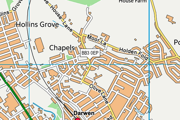 BB3 0EP map - OS VectorMap District (Ordnance Survey) BB3 0EP map - OS VectorMap District (Ordnance Survey)