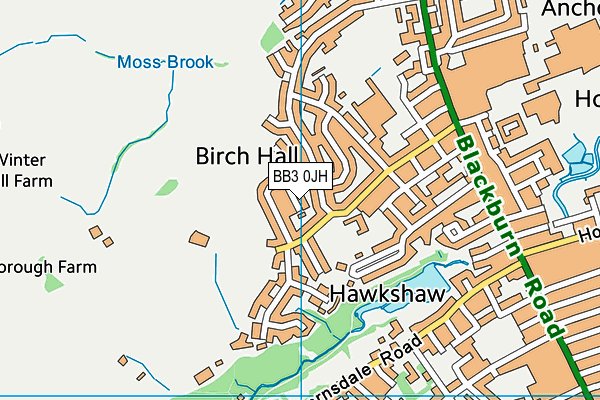 BB3 0JH map - OS VectorMap District (Ordnance Survey) BB3 0JH map - OS VectorMap District (Ordnance Survey)