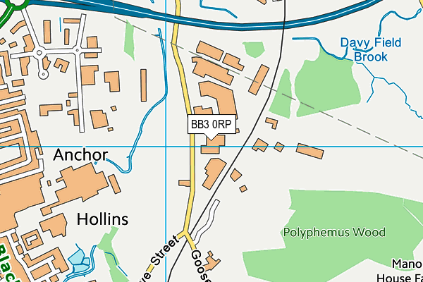 BB3 0RP map - OS VectorMap District (Ordnance Survey) BB3 0RP map - OS VectorMap District (Ordnance Survey)