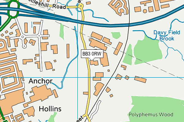 BB3 0RW map - OS VectorMap District (Ordnance Survey) BB3 0RW map - OS VectorMap District (Ordnance Survey)