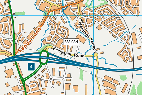 BB3 0SN map - OS VectorMap District (Ordnance Survey) BB3 0SN map - OS VectorMap District (Ordnance Survey)