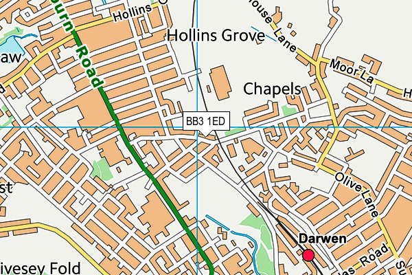 BB3 1ED map - OS VectorMap District (Ordnance Survey) BB3 1ED map - OS VectorMap District (Ordnance Survey)