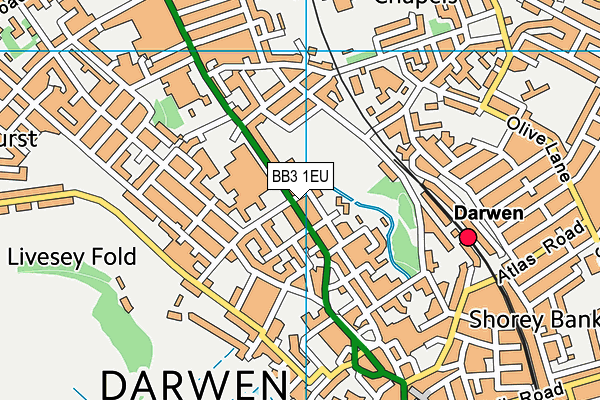 BB3 1EU map - OS VectorMap District (Ordnance Survey) BB3 1EU map - OS VectorMap District (Ordnance Survey)