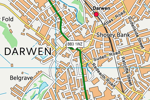 BB3 1WZ map - OS VectorMap District (Ordnance Survey) BB3 1WZ map - OS VectorMap District (Ordnance Survey)
