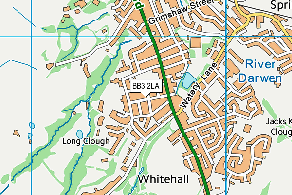 BB3 2LA map - OS VectorMap District (Ordnance Survey) BB3 2LA map - OS VectorMap District (Ordnance Survey)