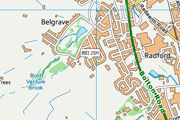 BB3 2SH map - OS VectorMap District (Ordnance Survey) BB3 2SH map - OS VectorMap District (Ordnance Survey)