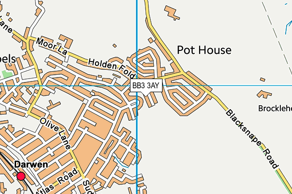 BB3 3AY map - OS VectorMap District (Ordnance Survey) BB3 3AY map - OS VectorMap District (Ordnance Survey)