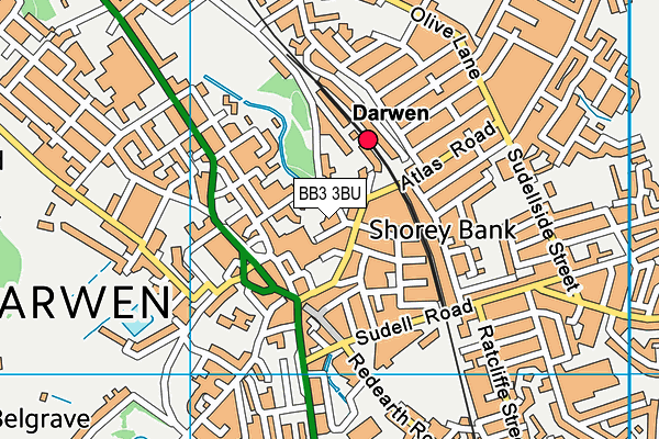 BB3 3BU map - OS VectorMap District (Ordnance Survey) BB3 3BU map - OS VectorMap District (Ordnance Survey)