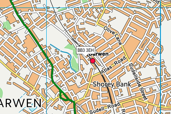 BB3 3EH map - OS VectorMap District (Ordnance Survey) BB3 3EH map - OS VectorMap District (Ordnance Survey)