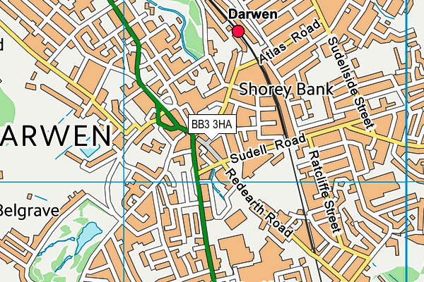 BB3 3HA map - OS VectorMap District (Ordnance Survey) BB3 3HA map - OS VectorMap District (Ordnance Survey)