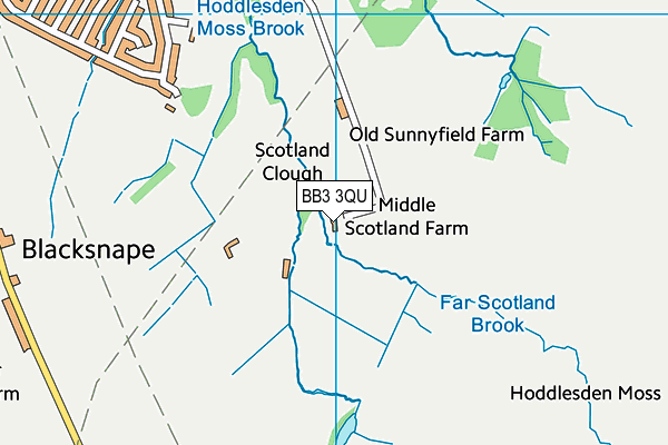 BB3 3QU map - OS VectorMap District (Ordnance Survey) BB3 3QU map - OS VectorMap District (Ordnance Survey)