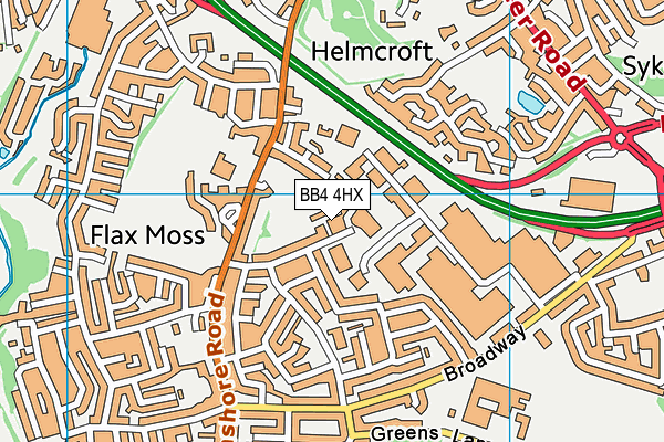 BB4 4HX map - OS VectorMap District (Ordnance Survey) BB4 4HX map - OS VectorMap District (Ordnance Survey)