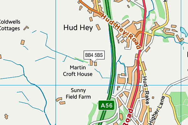 BB4 5BS map - OS VectorMap District (Ordnance Survey) BB4 5BS map - OS VectorMap District (Ordnance Survey)