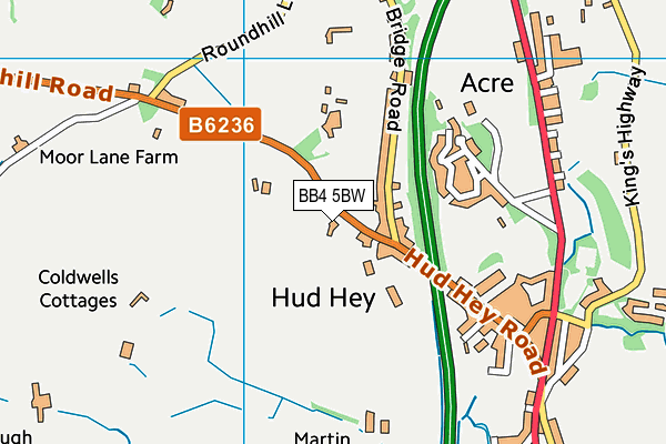 BB4 5BW map - OS VectorMap District (Ordnance Survey) BB4 5BW map - OS VectorMap District (Ordnance Survey)