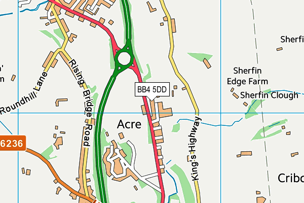 BB4 5DD map - OS VectorMap District (Ordnance Survey)
