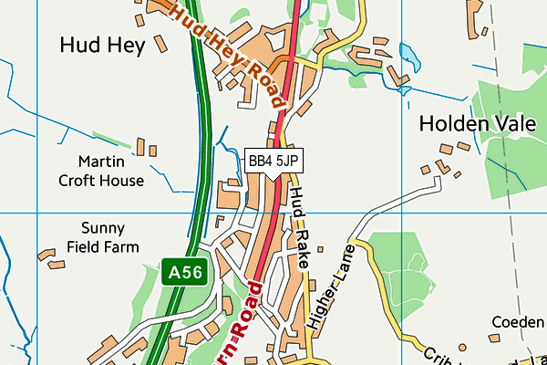 BB4 5JP map - OS VectorMap District (Ordnance Survey) BB4 5JP map - OS VectorMap District (Ordnance Survey)