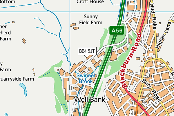 BB4 5JT map - OS VectorMap District (Ordnance Survey) BB4 5JT map - OS VectorMap District (Ordnance Survey)