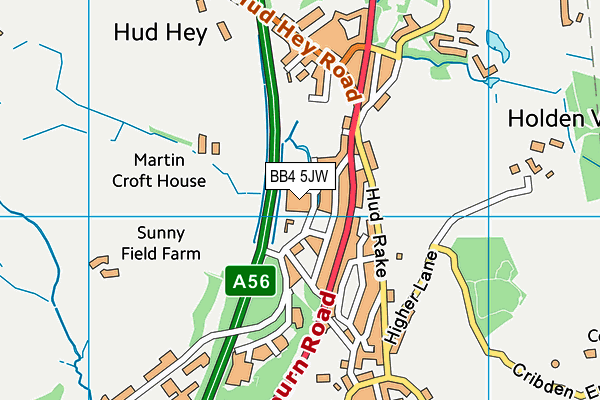 BB4 5JW map - OS VectorMap District (Ordnance Survey) BB4 5JW map - OS VectorMap District (Ordnance Survey)