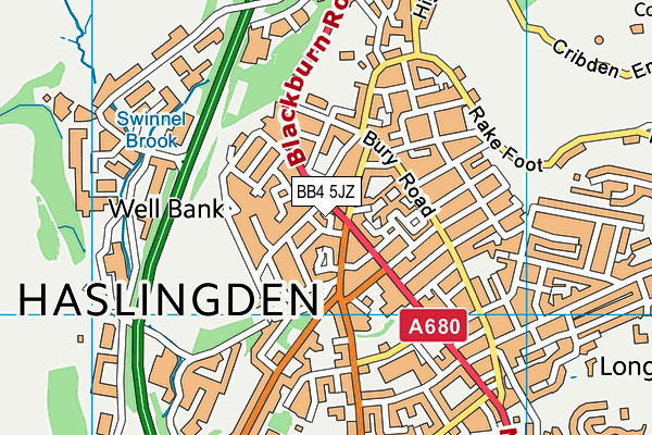 BB4 5JZ map - OS VectorMap District (Ordnance Survey) BB4 5JZ map - OS VectorMap District (Ordnance Survey)