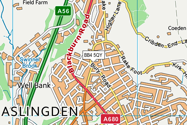 BB4 5QY map - OS VectorMap District (Ordnance Survey) BB4 5QY map - OS VectorMap District (Ordnance Survey)