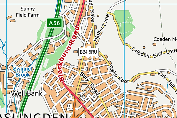 BB4 5RU map - OS VectorMap District (Ordnance Survey) BB4 5RU map - OS VectorMap District (Ordnance Survey)