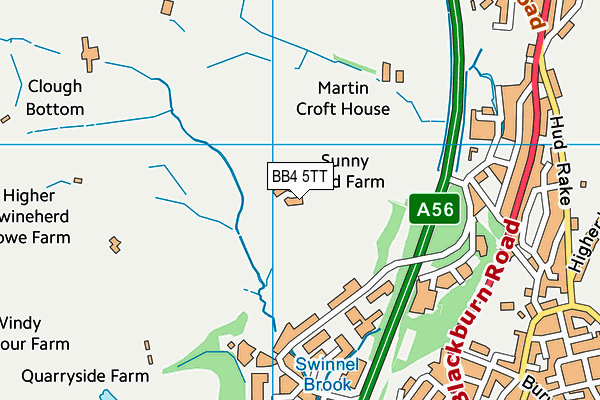 BB4 5TT map - OS VectorMap District (Ordnance Survey) BB4 5TT map - OS VectorMap District (Ordnance Survey)