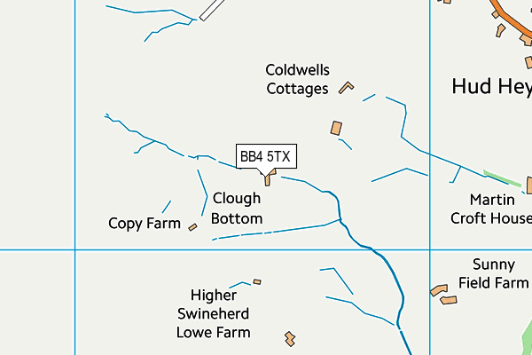 BB4 5TX map - OS VectorMap District (Ordnance Survey) BB4 5TX map - OS VectorMap District (Ordnance Survey)