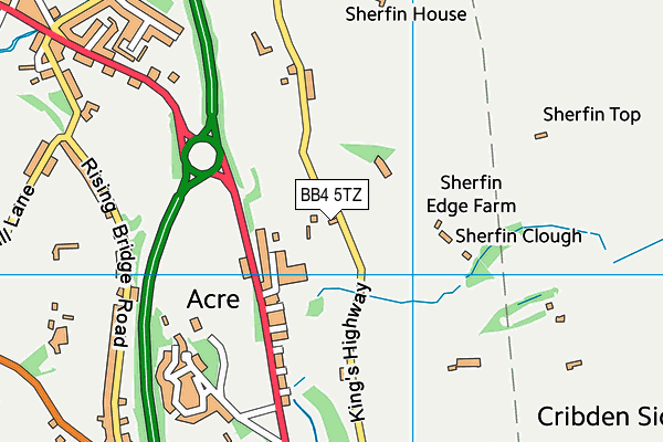 BB4 5TZ map - OS VectorMap District (Ordnance Survey) BB4 5TZ map - OS VectorMap District (Ordnance Survey)