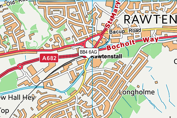 BB4 6AG map - OS VectorMap District (Ordnance Survey) BB4 6AG map - OS VectorMap District (Ordnance Survey)