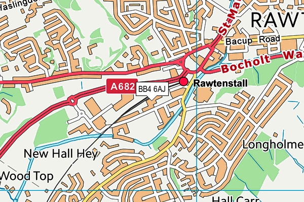 BB4 6AJ map - OS VectorMap District (Ordnance Survey) BB4 6AJ map - OS VectorMap District (Ordnance Survey)