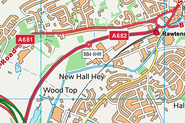 BB4 6HR map - OS VectorMap District (Ordnance Survey)