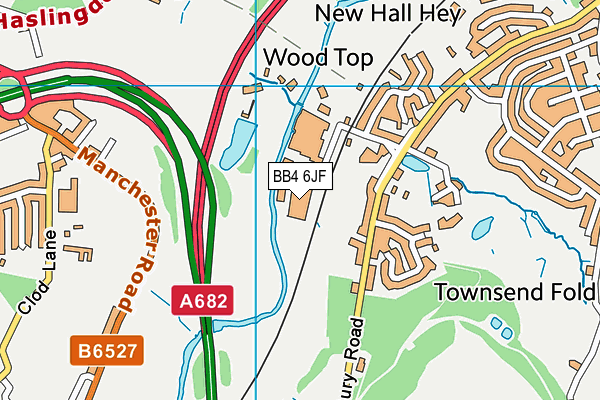 BB4 6JF map - OS VectorMap District (Ordnance Survey) BB4 6JF map - OS VectorMap District (Ordnance Survey)