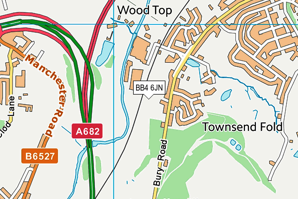 BB4 6JN map - OS VectorMap District (Ordnance Survey) BB4 6JN map - OS VectorMap District (Ordnance Survey)