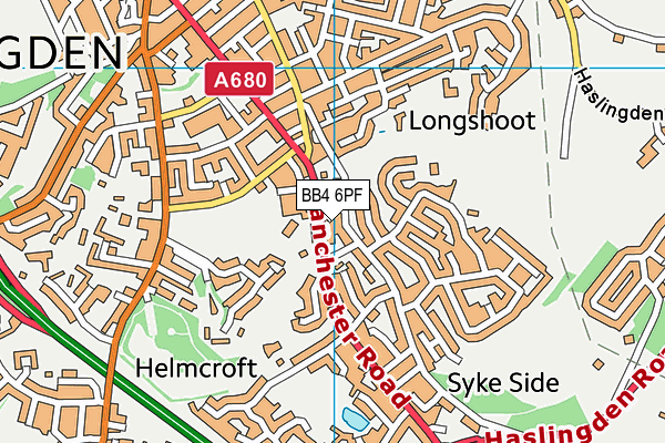 BB4 6PF map - OS VectorMap District (Ordnance Survey) BB4 6PF map - OS VectorMap District (Ordnance Survey)