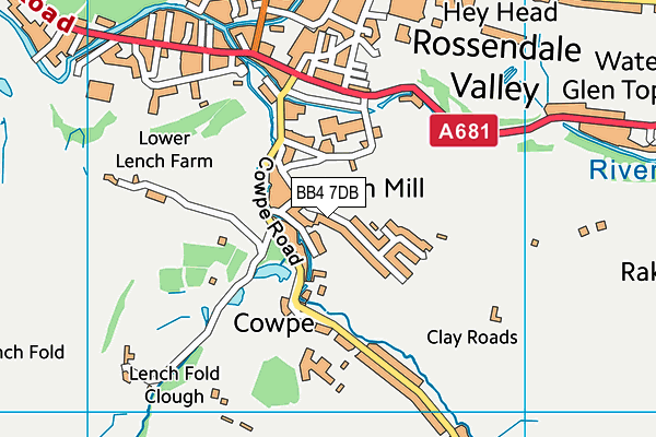 BB4 7DB map - OS VectorMap District (Ordnance Survey) BB4 7DB map - OS VectorMap District (Ordnance Survey)