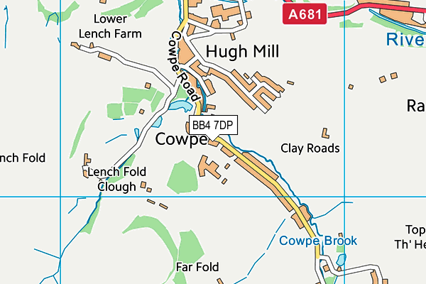 BB4 7DP map - OS VectorMap District (Ordnance Survey) BB4 7DP map - OS VectorMap District (Ordnance Survey)