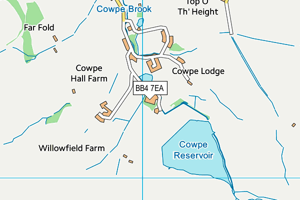 BB4 7EA map - OS VectorMap District (Ordnance Survey) BB4 7EA map - OS VectorMap District (Ordnance Survey)
