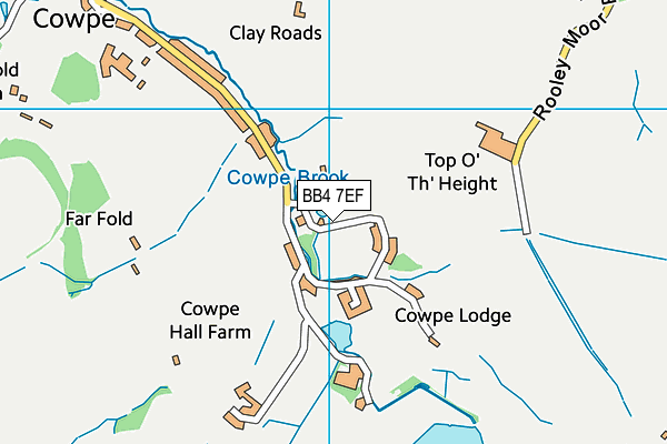 BB4 7EF map - OS VectorMap District (Ordnance Survey) BB4 7EF map - OS VectorMap District (Ordnance Survey)
