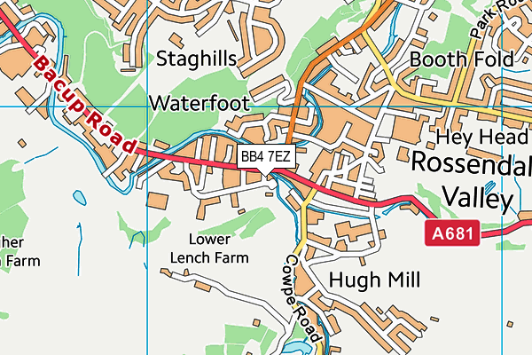 BB4 7EZ map - OS VectorMap District (Ordnance Survey) BB4 7EZ map - OS VectorMap District (Ordnance Survey)